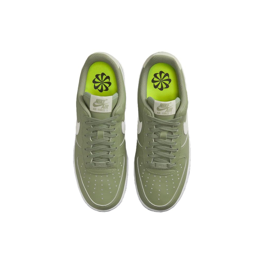 Nike Air Force 1 07 Oil Green Women Sneakers White Gum-Medium-Brown Sea-Glass HF5062-386
