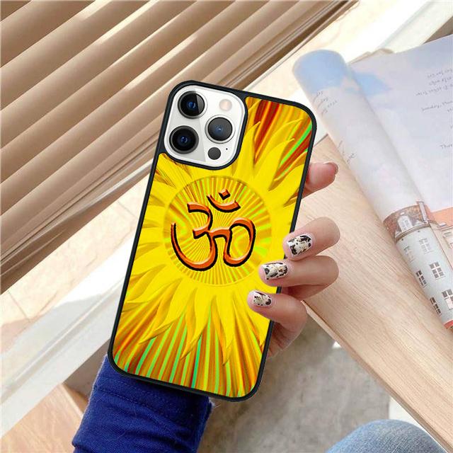Aum om Namaste Symbol Zen Yoga Phone Case Cover For iPhone 17 Air 15 16 Pro Max 14 13 12 11 Pro Max Plus