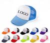 Custom Logo 5 Panel Mesh Sports Cap Flat Brim Snapback Trucker Hat Blanks Embroidered Formal Style for Fishing Baseball Cap