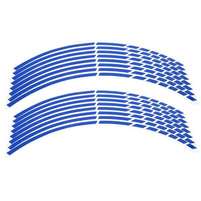 16pcs Wheel Stickers Motorcycle Wheel Rim Stickers PET Material Length 34cm Width 0.8cm Waterproof