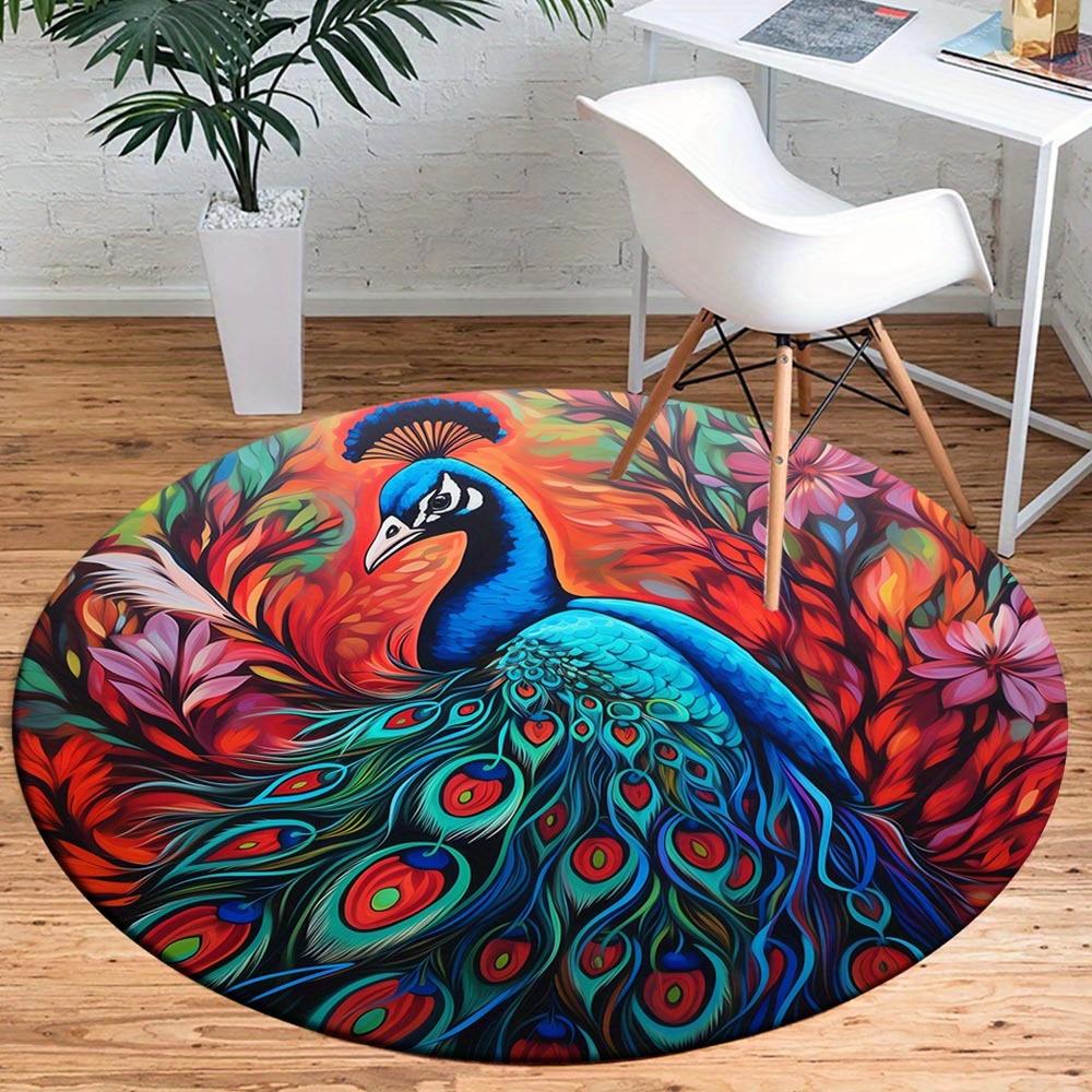 

1pc Retro 7528929291 Pattern Round Floor Mat, Non-slip for Living Room Bedroom Chair Carpets Home Decor Gifts, Home Decor Room Decor Outdoor 80cm by 80cm