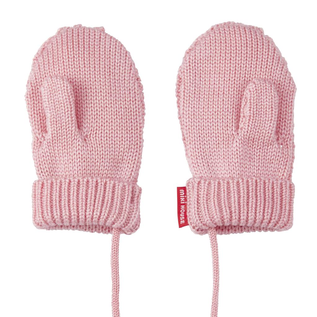 MIKI HOUSE Knitted Mittens with Bear Solid Cable Made In for Boys and Size S Drawstring, Design, Color, Knit, Japan, Girls, Baby, Kids, Children's