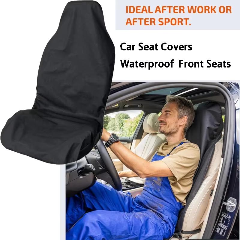 2PCS Heavy Duty Car Front Seat Protector Cover Universal Waterproof Breathable Auto Seat Covers Cushion Protector