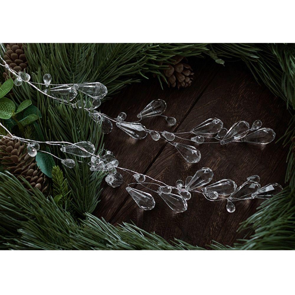 Transparent Christmas Hanging Pendants Snow Beads Star Xmas Tree Embellishment  Christmas