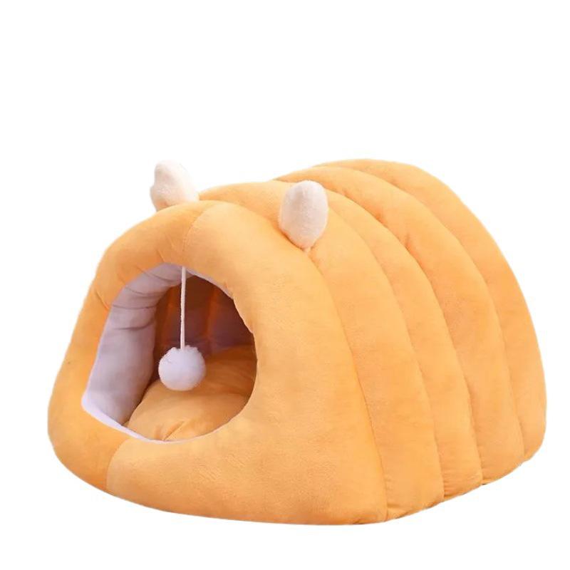 Four Seasons Plush Cat and Dog Bed - Warm, Cozy Nest for Small Pets