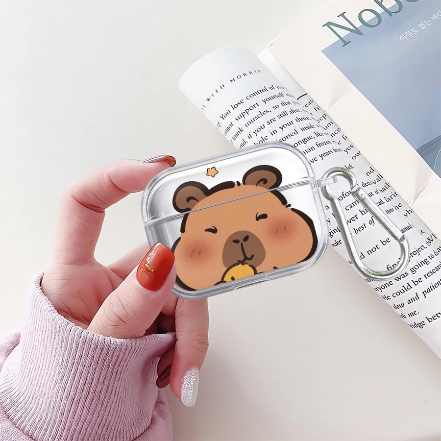 Cartoon Guinea Pig Clear Earphone Cases Cover Case For Airpods 4 3 1 Pro3 Pro Pro2 2
