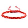 Adjustable Colorful Three-Strand Braided Waxed Thread Bracelet Set for Couples and Handmade Jewelry