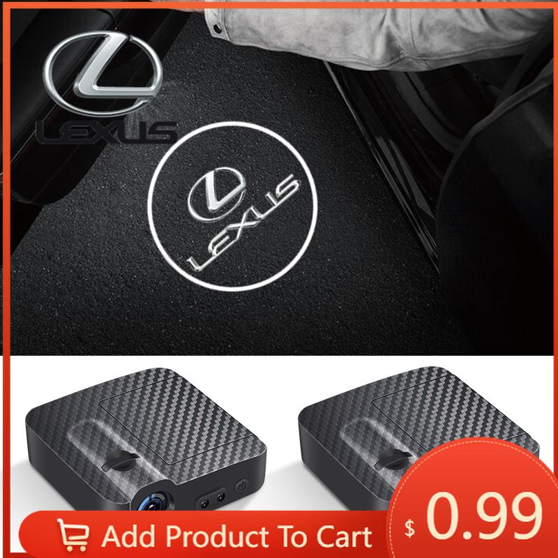 crmvyh1 Interior Stickers 1/2pcs LED Car Door Welcome Logo Light Projector Lamp For Lexus FSPORT LBX NX RX 350h 450h ES UX 300e GS GX IS