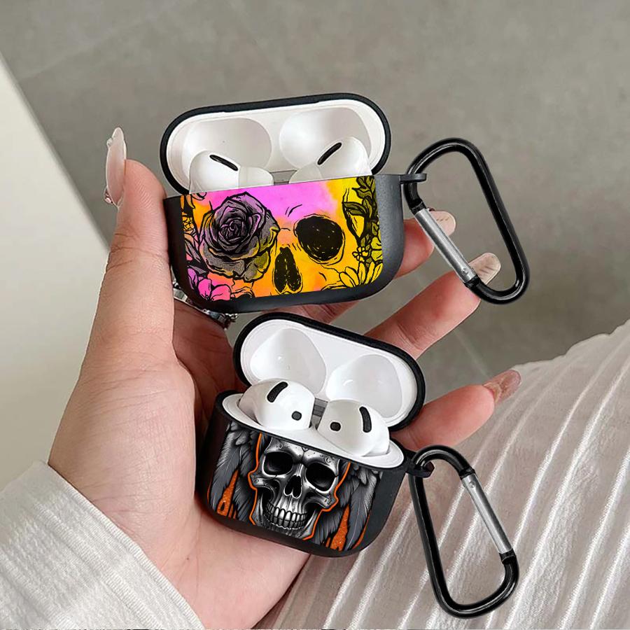 Case For Airpods 4 Pro2 2 Pro3 Pro 1 3 Earphone Cases Cover Skull Flower Cool