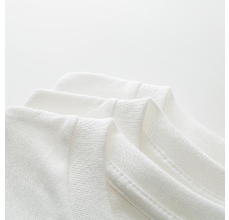 Unisex Heavyweight 260g Pure Cotton Round Neck Opaque White T-Shirt