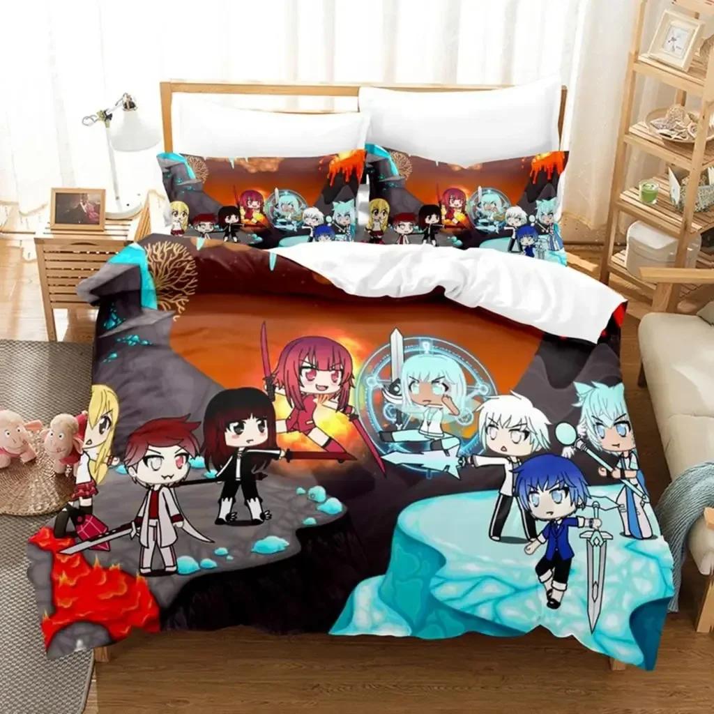 3D Print Anime Kawaii The Gacha Girl Printed Bed Set Duvet Cover Pillowcase Bedding Set Linen Sheet Quilt Cover Full Queen Size