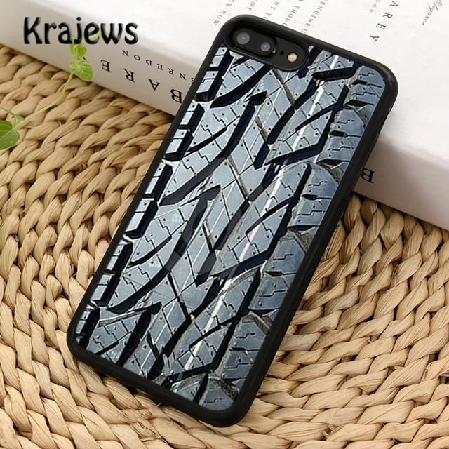 Krajews Cool Tire Tread Wheel Style Track Phone Case Cover For iPhone 14 6s 7 8 Plus XR XS 11 12 13 Pro Max Samsung S21 S22ultra