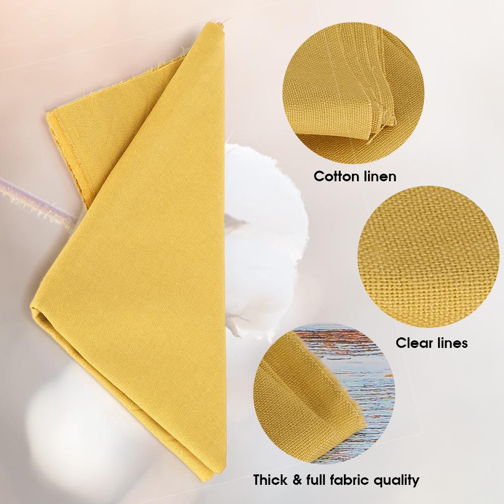 DIY Sewing Cotton Linen Embroidery Cloth Fabric Clothing Accessory Crafts Plain for Home Decor14#