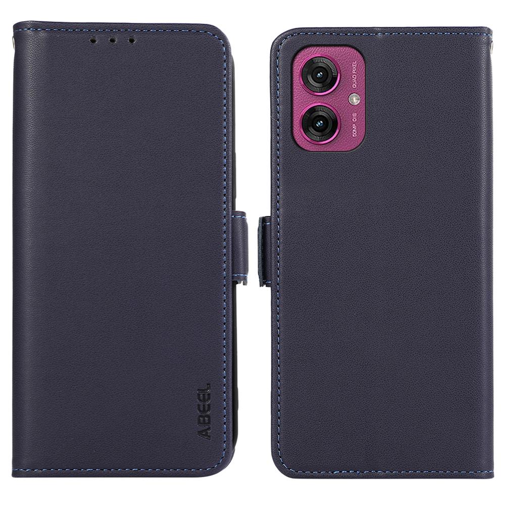 ABEEL For Motorola Moto G55 5G Case Leather Phone Cover with RFID Blocking Wallet