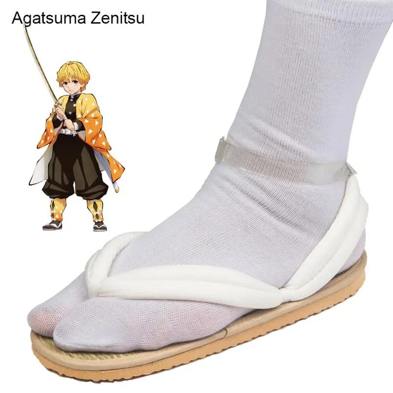 Accessori Cosplay Anime Hot Demon Slayer Kimetsu No Yaiba Zoccoli Cosplay Kamado Nezuko Infradito Kimono Geta Pantofole Scarpe