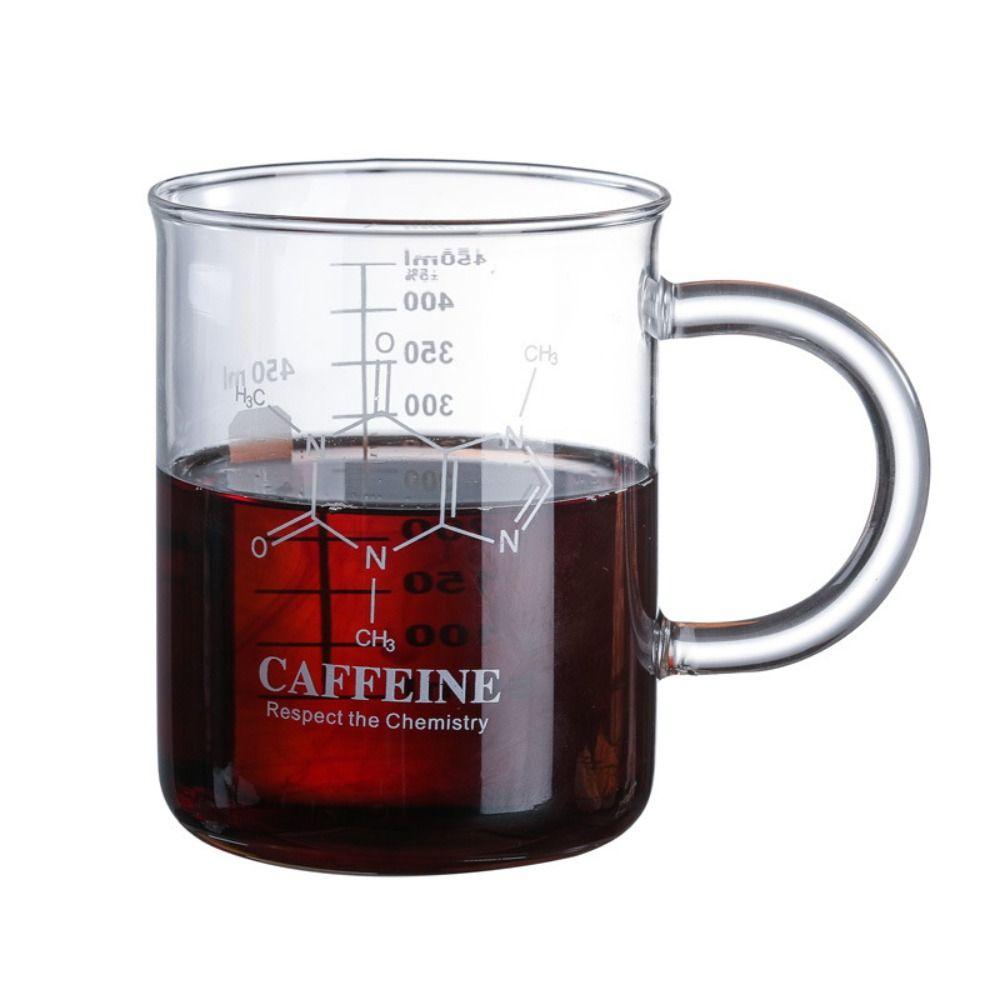 Transparent Coffee Mug Heat-resistant Tea Cup Drinkware Glass Graduated Cup  Juice