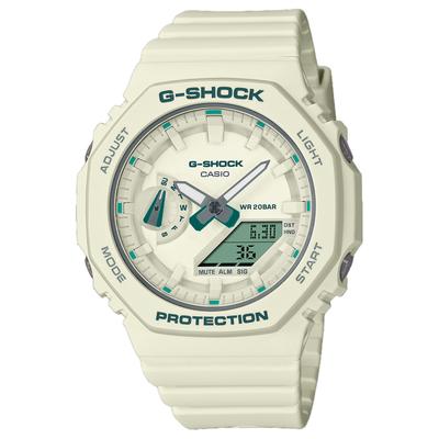 Liquid Crystal/Pointer Dual Display Series Unicorn Multicolor Mint Green Dual Display Sports Casual Quartz Movement Resin Strap GMA-S2100GA-7A