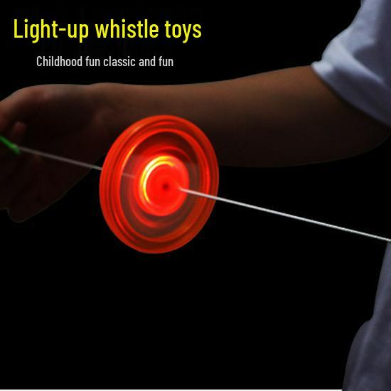 

Luminous Pull-String Flashing Spin Top with Sound - Creative Children s Night Market Toy