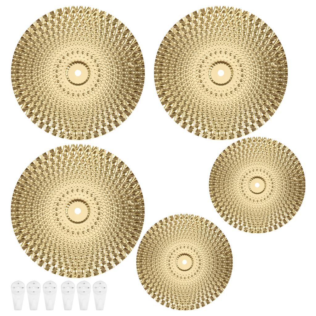 Metal Wall Hanging Decor Wall Basket Boho Home Decoration Handmade Natural Wall Art for Kitchen Bedroom Living Room Ornament