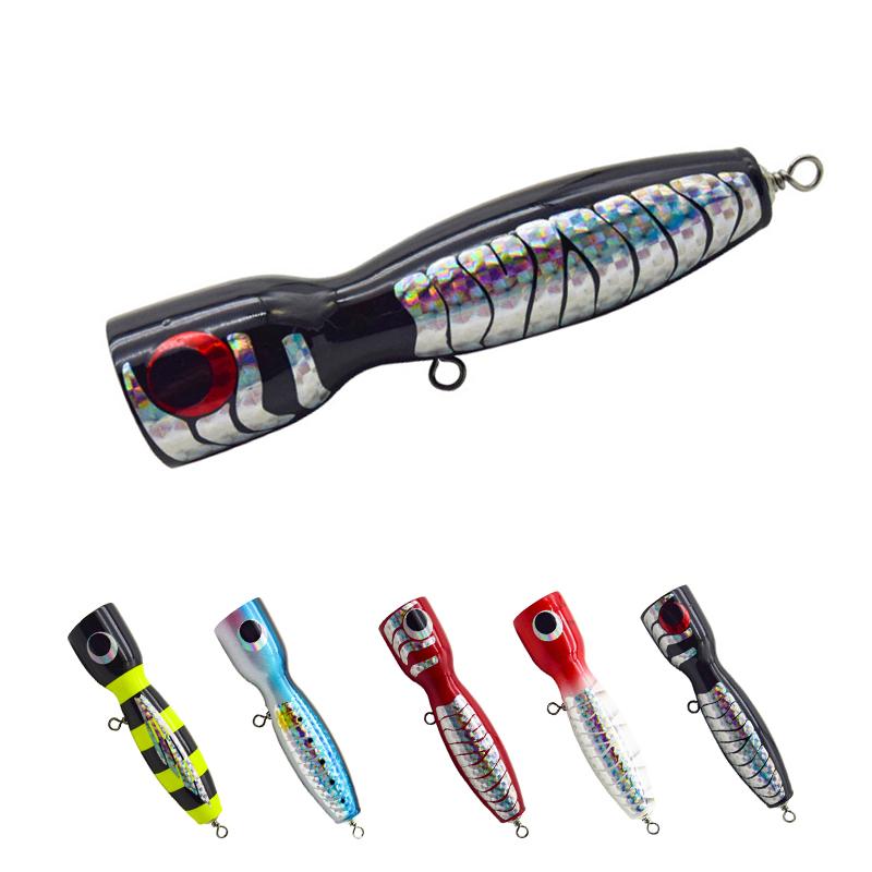 HOWELL 175mm 6.9in 120g Popper Lure Wood Floating Popping Stick Baits for Bass Saltwater Fish Lake Position ABS Material
