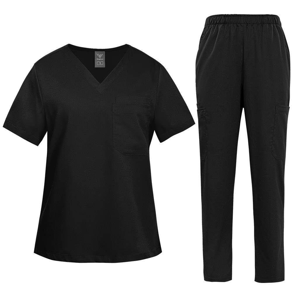 Multicolor Beautician Lab Workwear Solid Color Beauty Salon Nursing Uniforms Pet Clinic Scrubs Uniforms Work Clothes