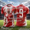 Módní fotbalový dres Harry Kane 9 pro děti i dospělé Letní prodyšný rychleschnoucí Ležérní fanouškovské tričko na zápas i trénink