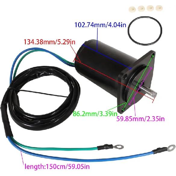 Outboard Engine Tilt Trim Motor for Yamaha 75HP 80HP 90HP 100HP F75 F80 F90 F100 1999-2004 67F-43880-00
