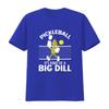 Funny Cartoon Pickle Pickleball Big Dill Print Casual T Shirt vintage Washed Top For Everyday Wear Versatile graphic Slightly