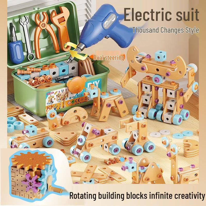 Children's Repair Toolbox Set with Electric Screwdriver - Educational Role Play Toy