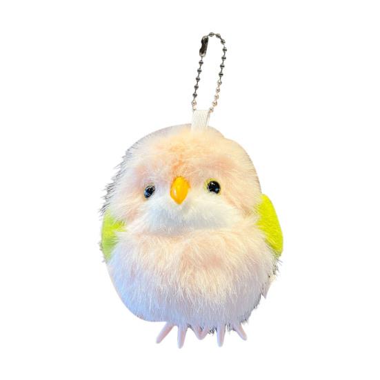 Keychain Pendant Portable Plush Chick Charm Key Chain with Clockwork Bounce Toy Soft