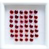 50 Pcs Lot Natural Red Ruby Round Cut 5x5mm Certified Loose Gemstones