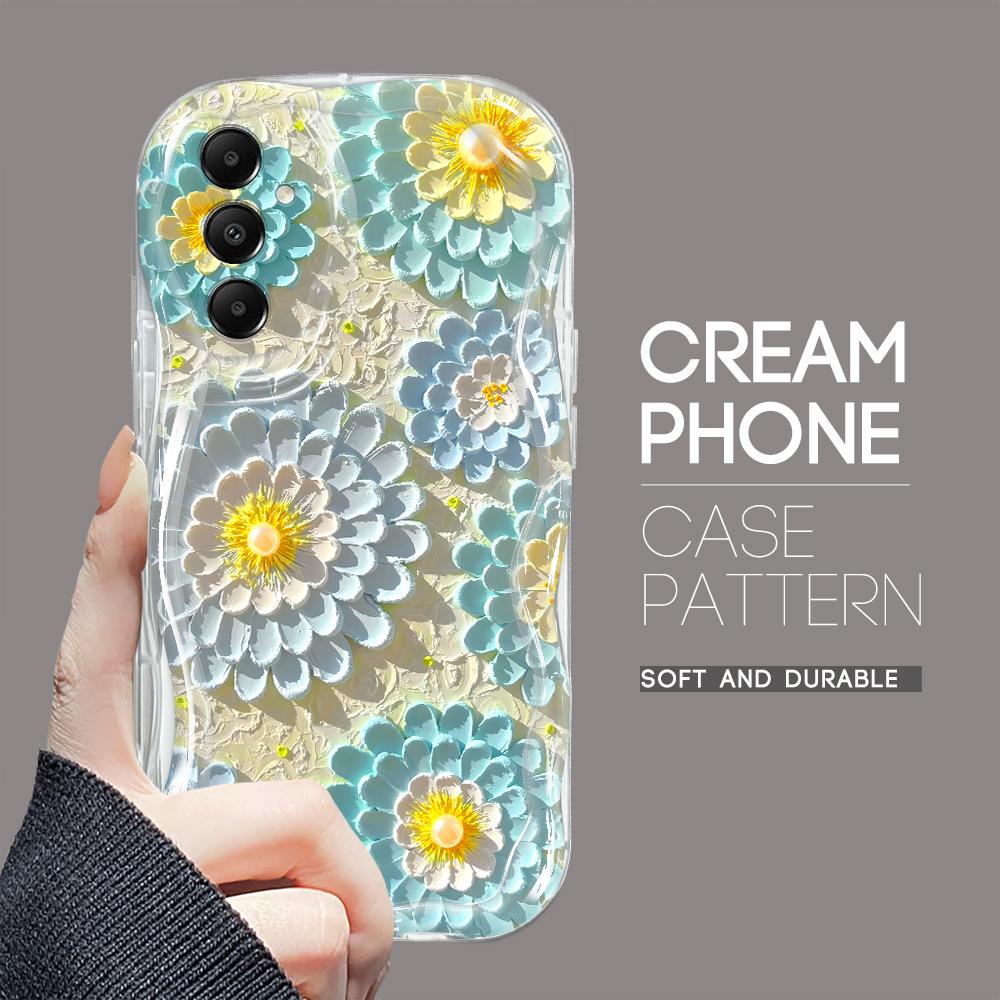 

Милый мультяшный узор, кремовая текстура, мягкий силиконовый чехол с волнистыми краями, чехол для телефона Samsung Samsung A14 5G прозрачный