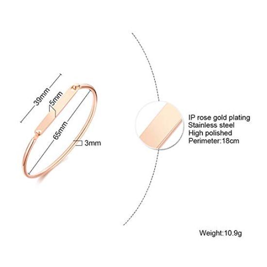 Bravo Armreif für Pink Schlicht Schlank Beliebte Marke Frauen, Gold, Armreif, 18K, Platte, Damenarmreif,