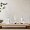 Contemporary Interior Accents 3Pcs Abstract Yoga Figure Sculpture Set Hollow Dancer with Glossy