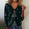 Women's Fashion Print Long Sleeve Knitted Cardigan Button Up Jacket