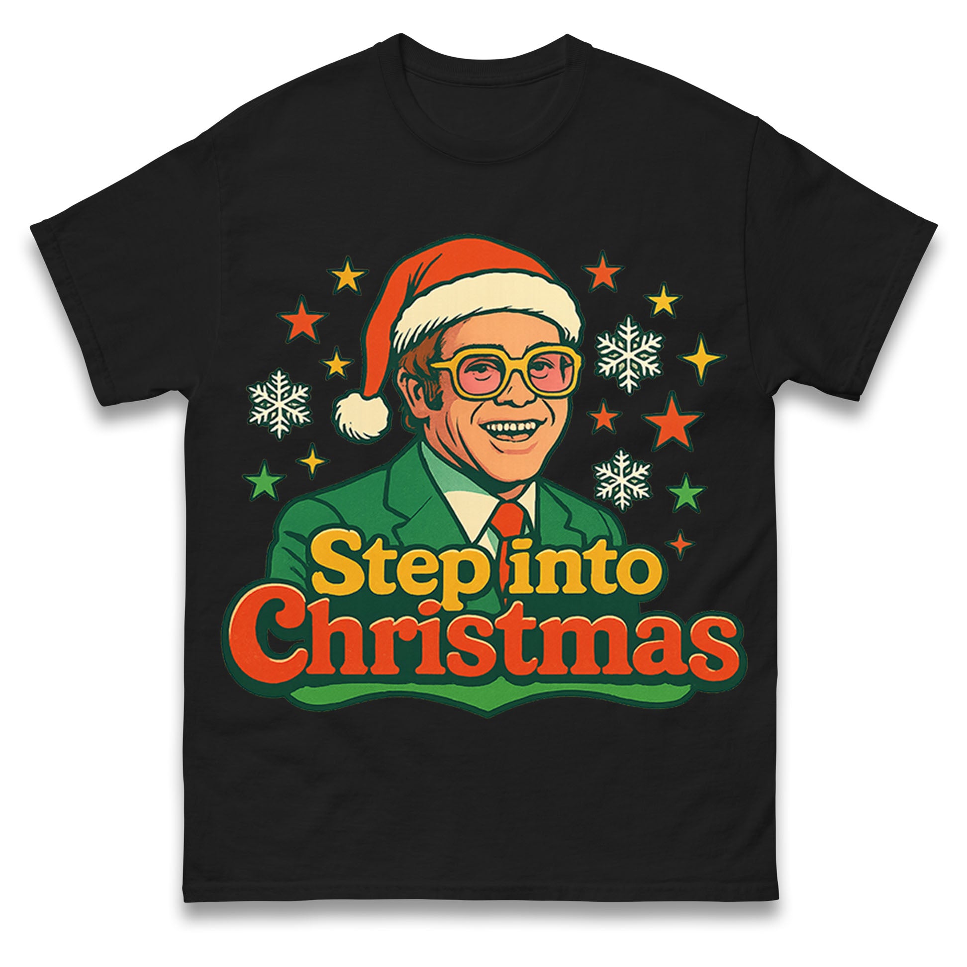 Step Into Christmas Elton John T Shirt Tshirt Mens Womens Unisex Tops Tees 2XL