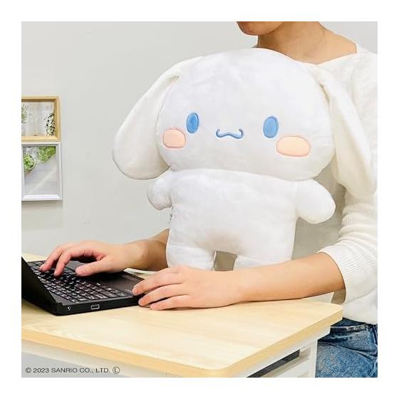 MORIPiLO Body Pillow Sanrio Characters Cinnamoroll Cinnamon (Flat Pillow Furapiro) Skin-friendly Micro Fabric Goods Stuffed Toy Nap Pillow White