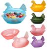 Candy Jar with Lid Chicken Shaped Vintage Decorative Candy Bowl Plastic Hen Nesting Candy Dish Kitchen