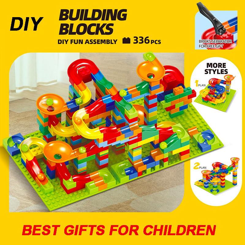 Assembling Slide Building Blocks for Kids Funny Ornaments Variety Slide Assembling Building Blocks Toy for Christmas Gifts