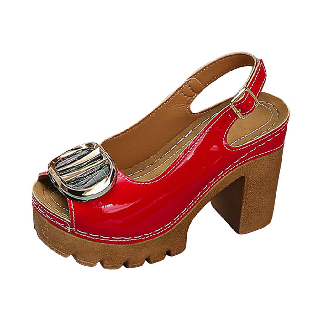 Damensandalen klobige hohe Absätze offene Zehenpartie Blockabsatz Kleid Brautparty Hochzeit Mad Love Sandalen Damen Größe 5 Schuhe für Damen Sandalen