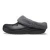 Crocs Comfortable and Simple Flower Roll Hole Shoes for Men and Women In Black