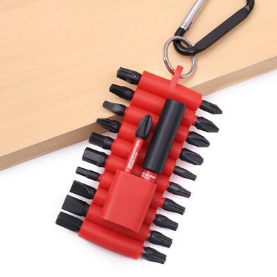 22Pcs Impact Screwdriver Bits Key Set Anti-Slip Multi Driver Lightweight Potable Magnetic High Torque Bit Holder Drill Tool