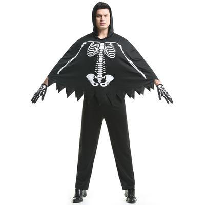 Płaszcz Czaszki Śmierci, Kostium Halloween dla Pary, Śmieszny Płaszcz Szkieleta