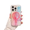 Mobile Phone Case for IPhone15pro Series Magnetic Anti-fall IMD Skin Feel Camouflage Color