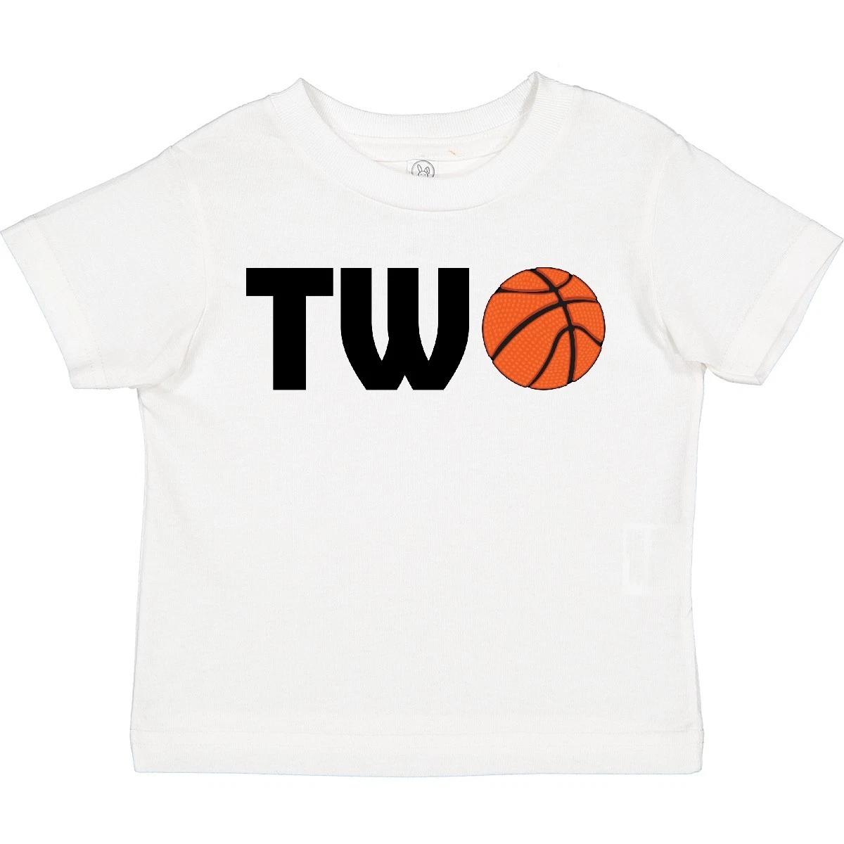Inktastic Second Birthday Basketball Two Toddler T-Shirt Birthdays 2nd Team Game 100