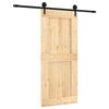 VidaXL Porte coulissante et kit de quincaillerie 90x210 cm pin massif, porte intérieure, porte de grange intérieure 3203239