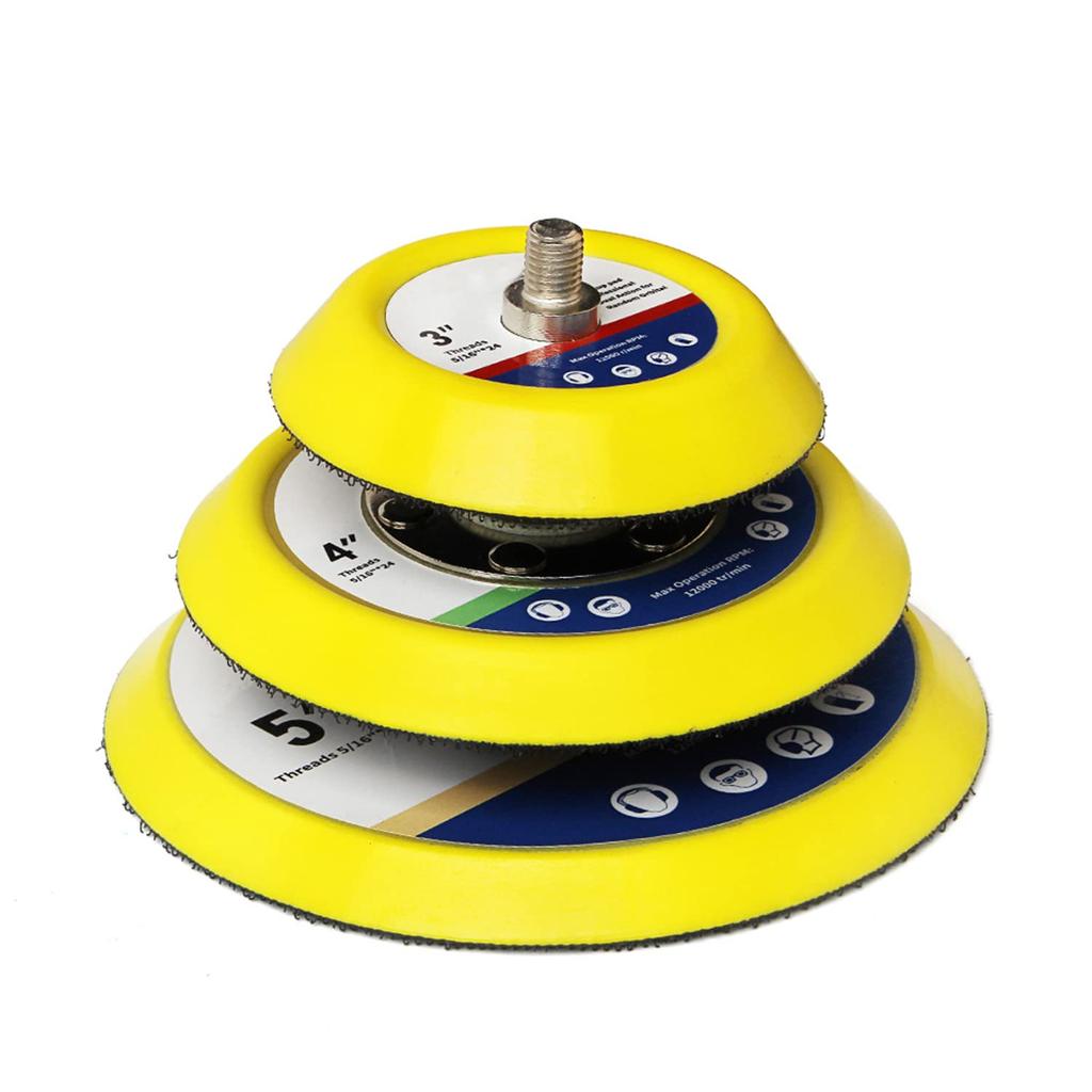 2 Pieces 5'' Hook and Loop Backing Pads 5/16"-24 Threads Sanding Pad Angle Grinder Accessories Sanding Buffing Polishing
