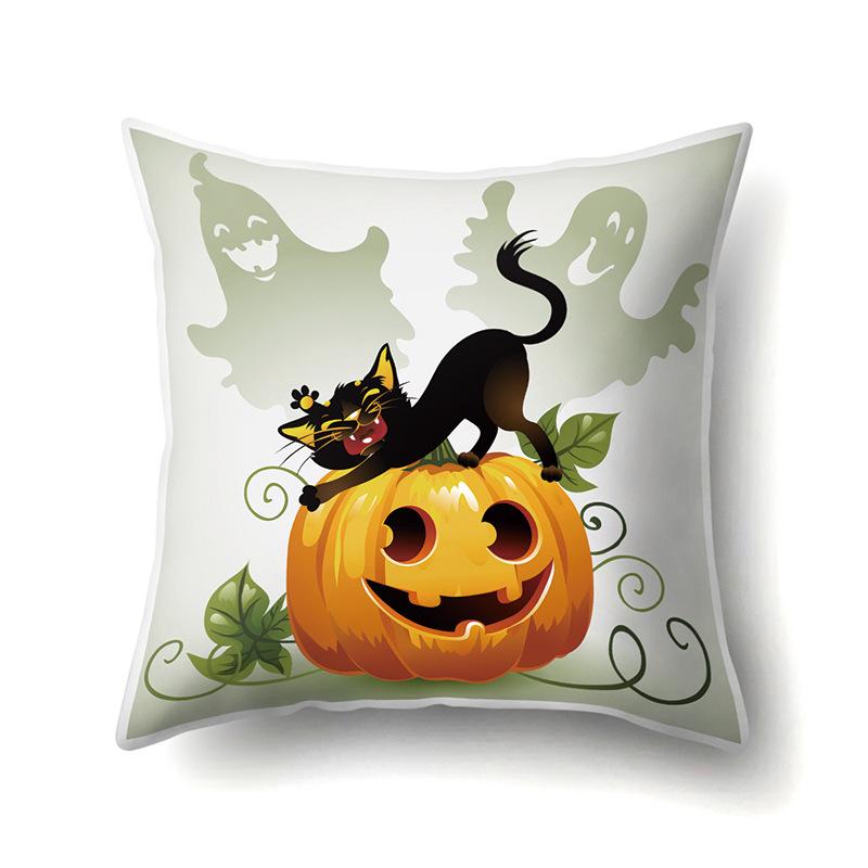 Halloween Pillowcase Car Waist Pillow Pumpkin Sofa Cushion Cover Office Home Living Room Pillowcase