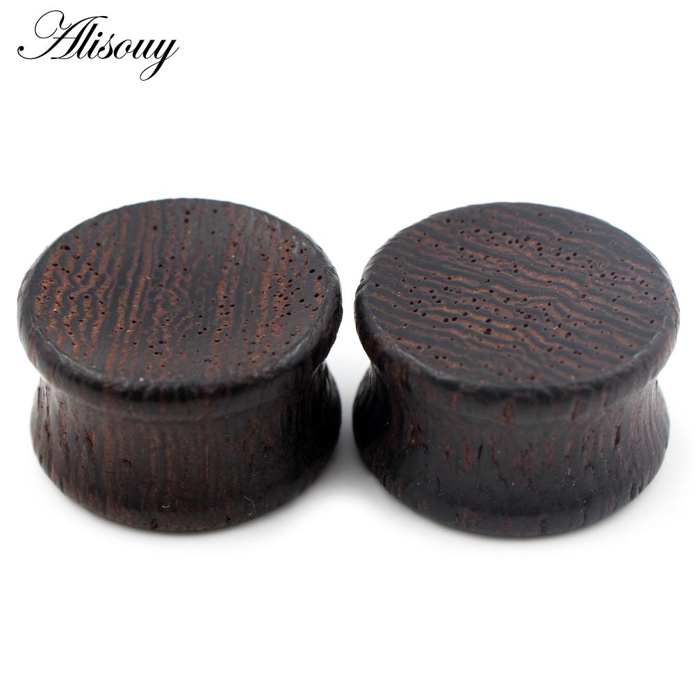 Alisouy 2pcs 6-22mm Wood Double Flared Ear Expander Flesh Tunnels Plugs Gauges Stretcher Extender Earring Body Piercing Jewelry