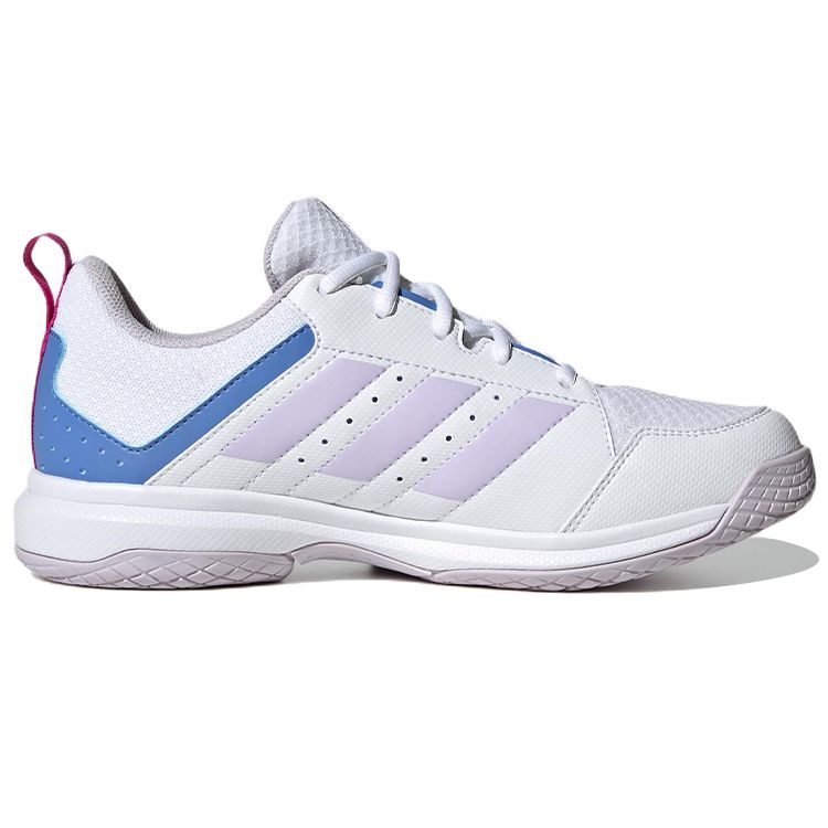 Adidas Ligra 7 Indoor Non-Slip Durable Lightweight Low-Top Training Shoes Women Sneakers White Blue Silver HQ3517